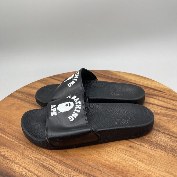 A Bathing Ape College Slide Sandals Mens Size 7 Black Casual Comfort Shoes main image 8